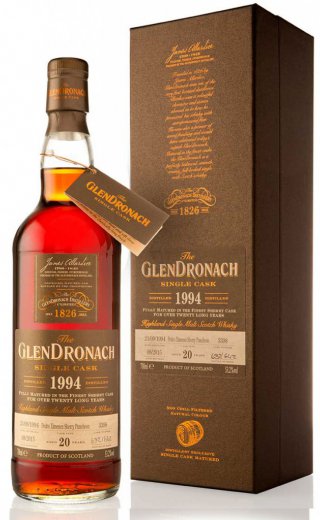 Glendronach 1994 20 Year Old PX Puncheon Single Cask 3398 batch 12